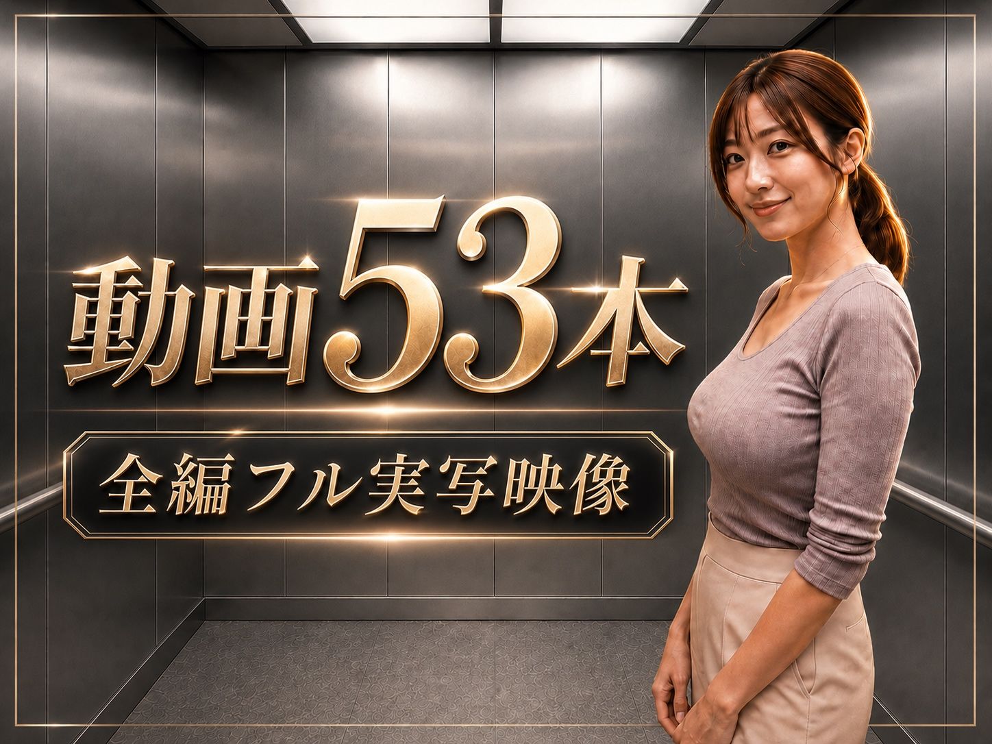【フル実写動画】密室エレベーターに閉じ込められヤリマン巨乳人妻/ギャル/アイドルと中出しセックスした件 サンプル画像4