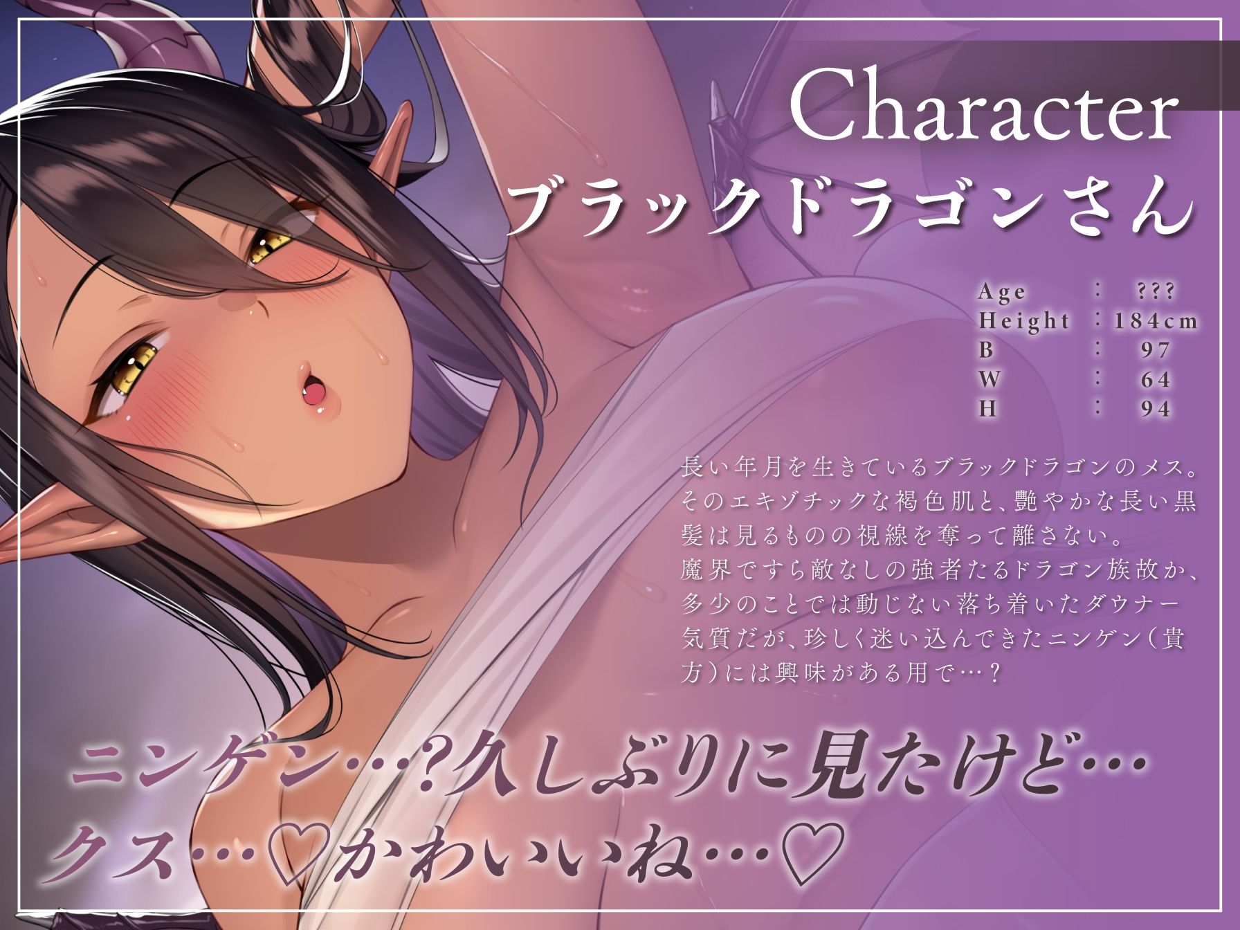 【低音ダウナー】ブラックドラゴン♀と巣ごもり発情交尾【オホ声】 サンプル画像2