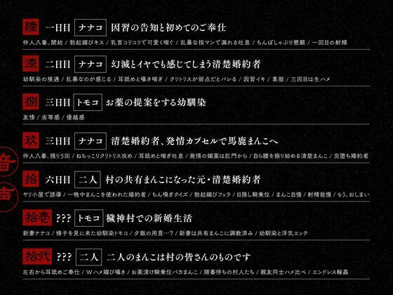 【初夜権×共有まんこ】因習NTR〜清楚許婚ハメ媚びオホ堕ち×淫乱幼馴染むっつり濡れまんこ〜 サンプル画像6