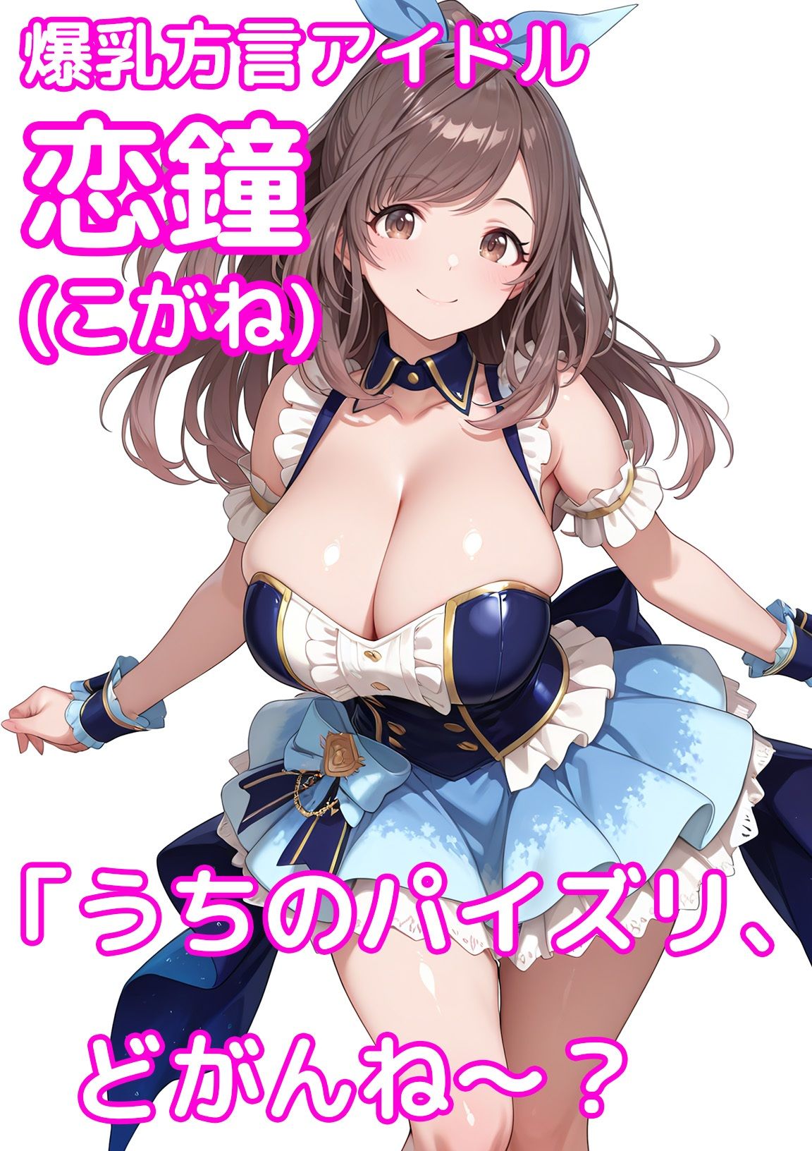 【動くパイズリぶっかけ】月の岡に降る恋の鐘 〜爆乳方言アイドルにパイズリしてもらい、好きなタイミングでぶっかけ顔射して、射精後の余韻シーンも60fpsぬるぬる動画で楽しめるミニゲーム〜 サンプル画像2
