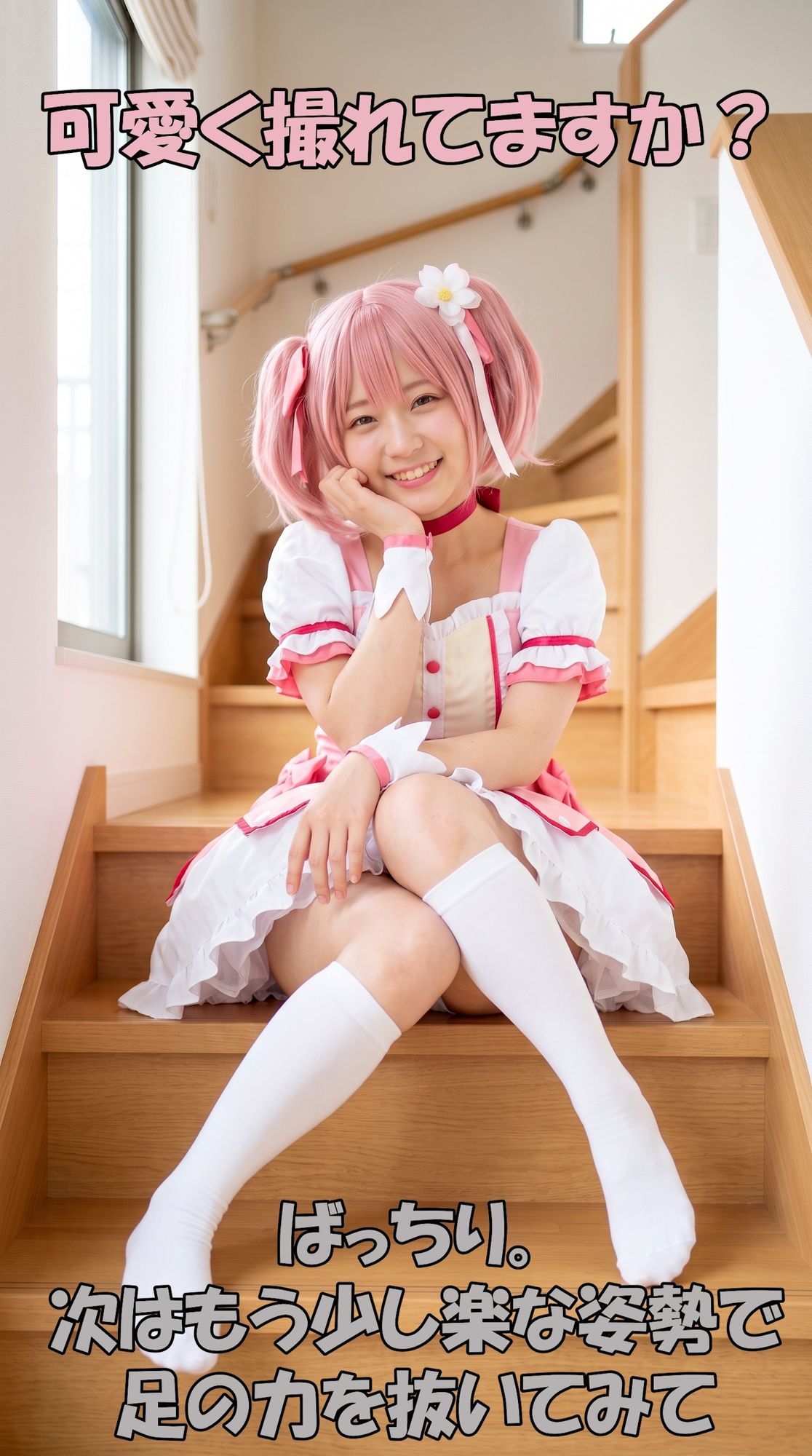 【超特大500枚】魔法少女レイヤーの家でパンチラ個撮【実写風AI】 サンプル画像4