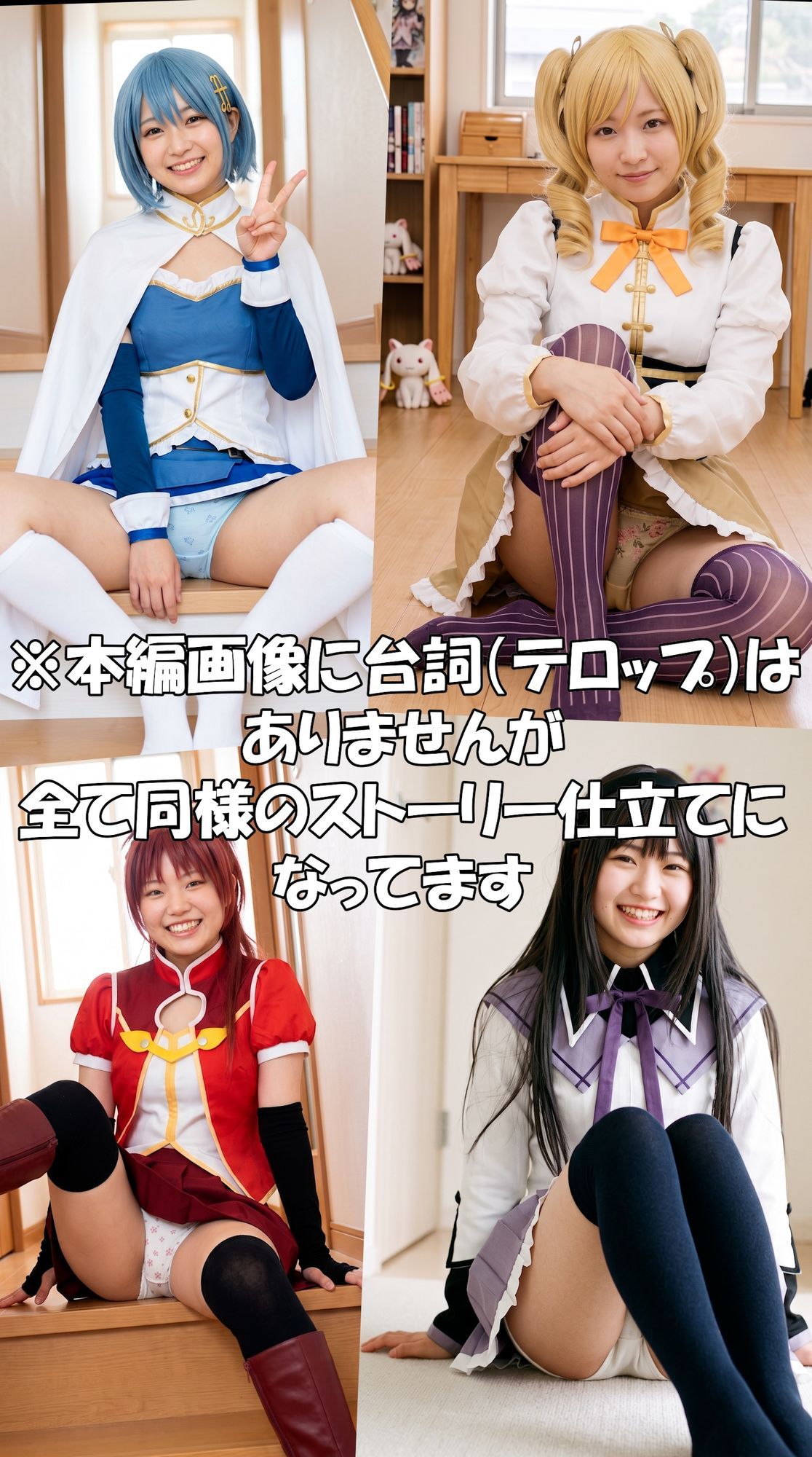 【超特大500枚】魔法少女レイヤーの家でパンチラ個撮【実写風AI】 サンプル画像7