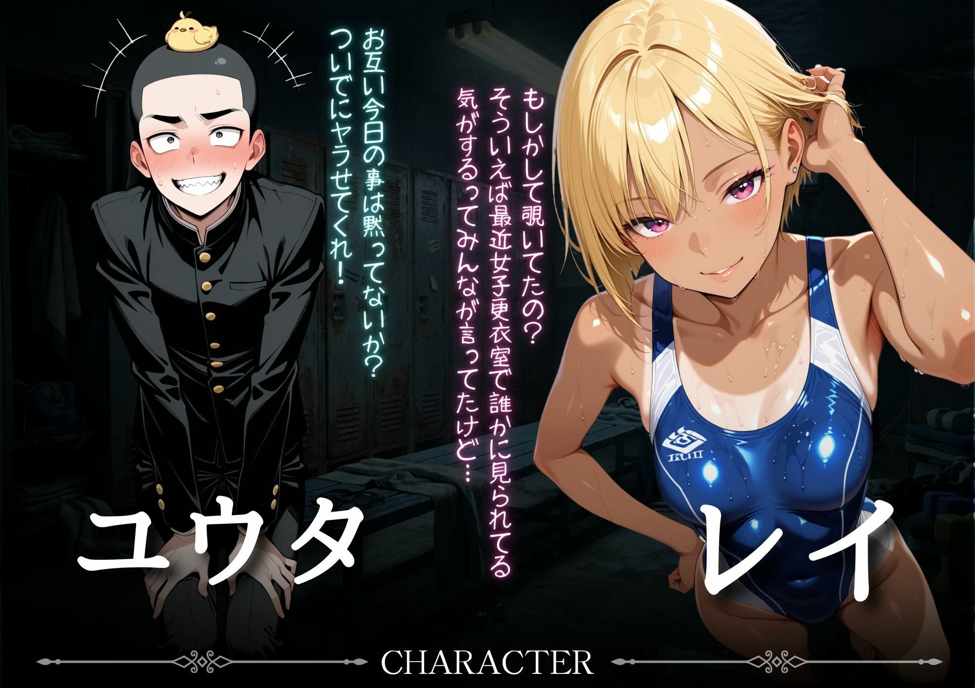 【陵●撮影】水泳部エースのギャルのオナニーを録画して無理矢理セックスをする（漫画77P＋イラスト＋エロシーン動画付） サンプル画像1