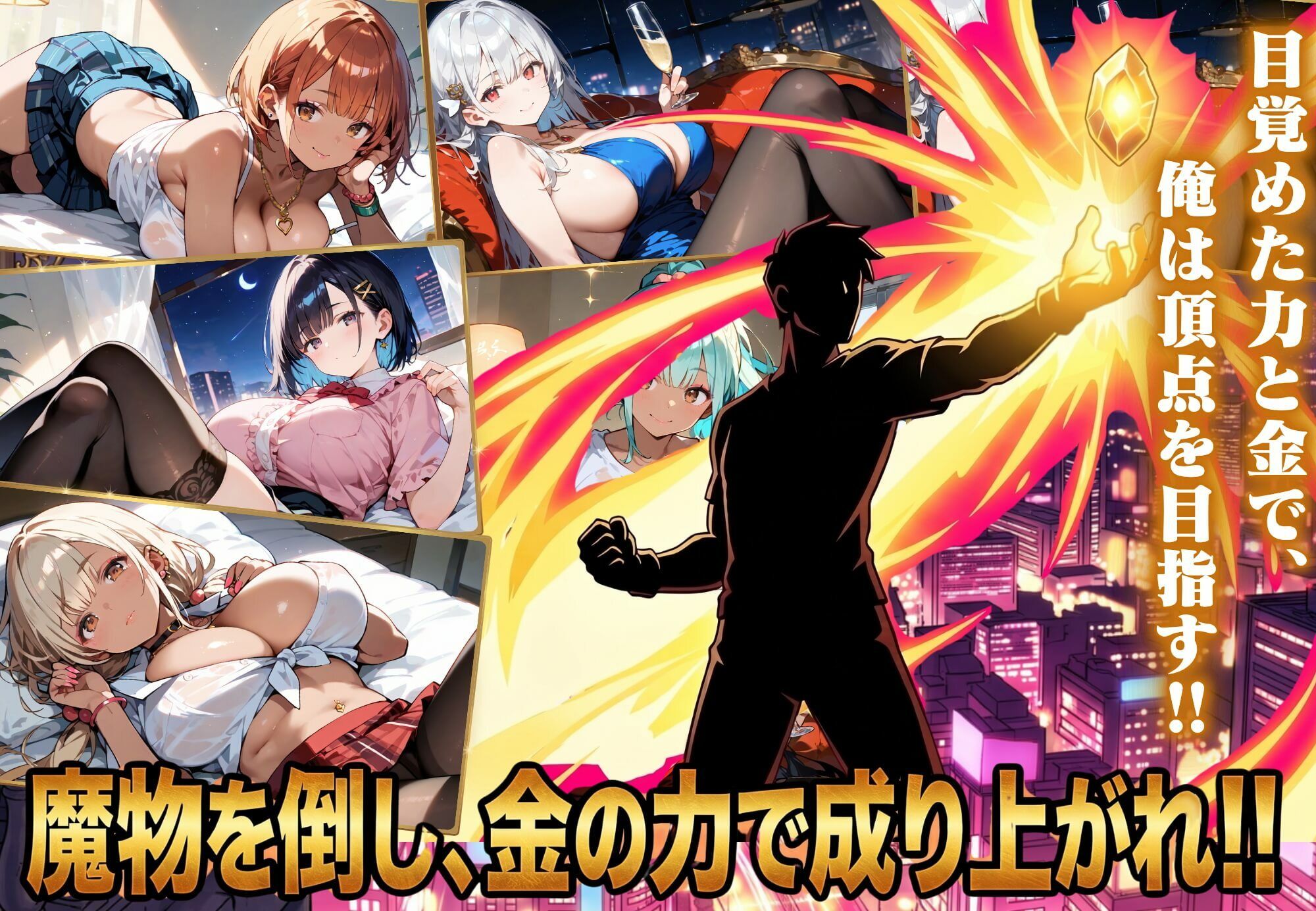 お金があればモテるんです！拝金歓楽街の成り上がりサバイバー【ボイス付き】 サンプル画像1