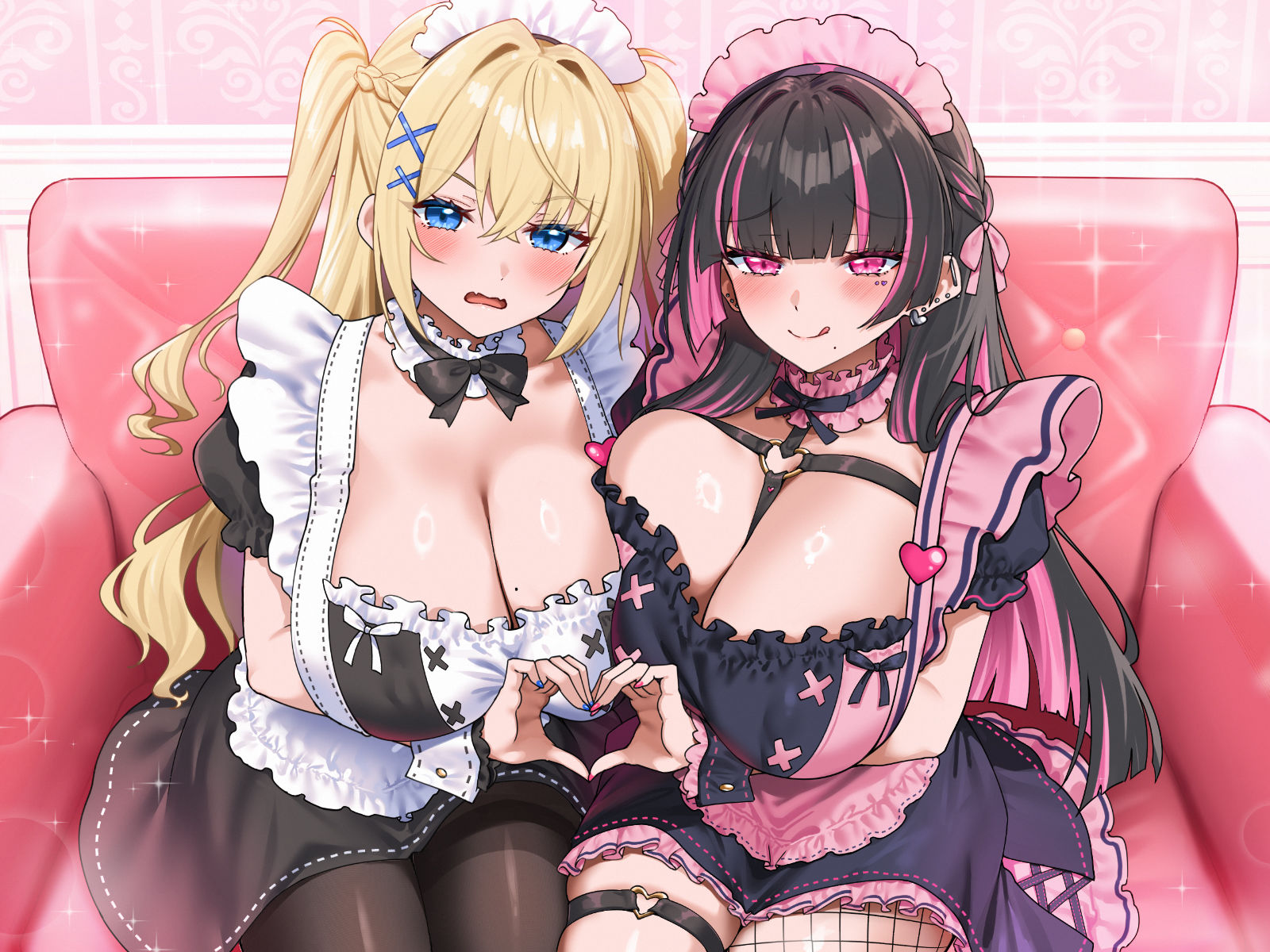ガチ恋Wコンカフェ嬢と中出しおまんこ比べキャットファイト「めるのモノになりましょ？（はーと）」「推し変なんて絶対ダメ！」 サンプル画像4