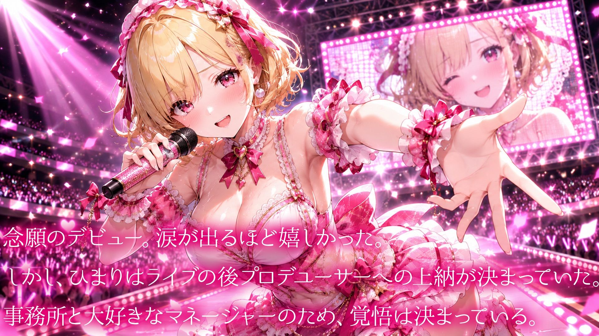フルボイス  爆乳アイドルNTR好きな人の前でプロデューサーとメス堕ち公開SEX サンプル画像3