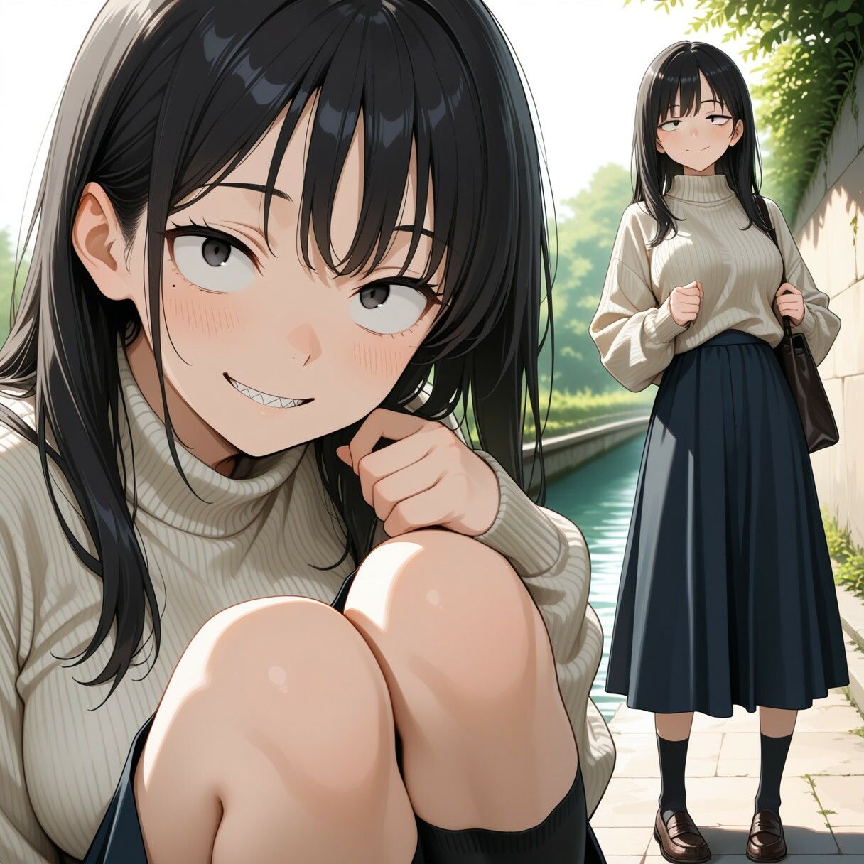 三白眼の彼女は巨乳でえっち、コスもしてくれる サンプル画像1