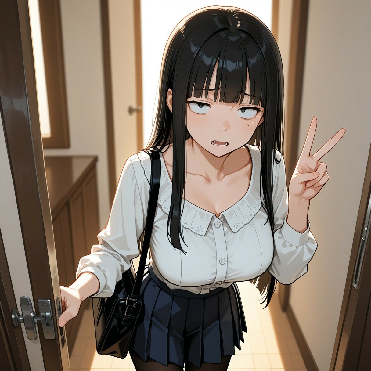 三白眼の彼女は巨乳でえっち、コスもしてくれる サンプル画像2