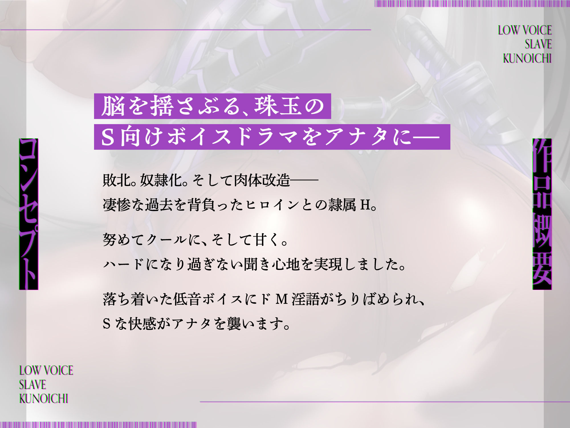 低音ボイス奴○くノ一。「…キミ専用の孕ませオナホとして…私のカラダを存分に使用してほしい…」 サンプル画像2