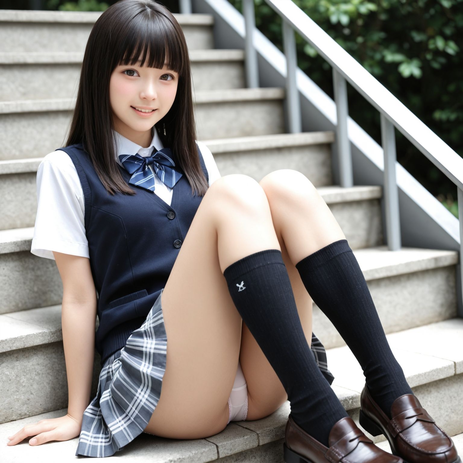制服パンチラ part-2 サンプル画像1