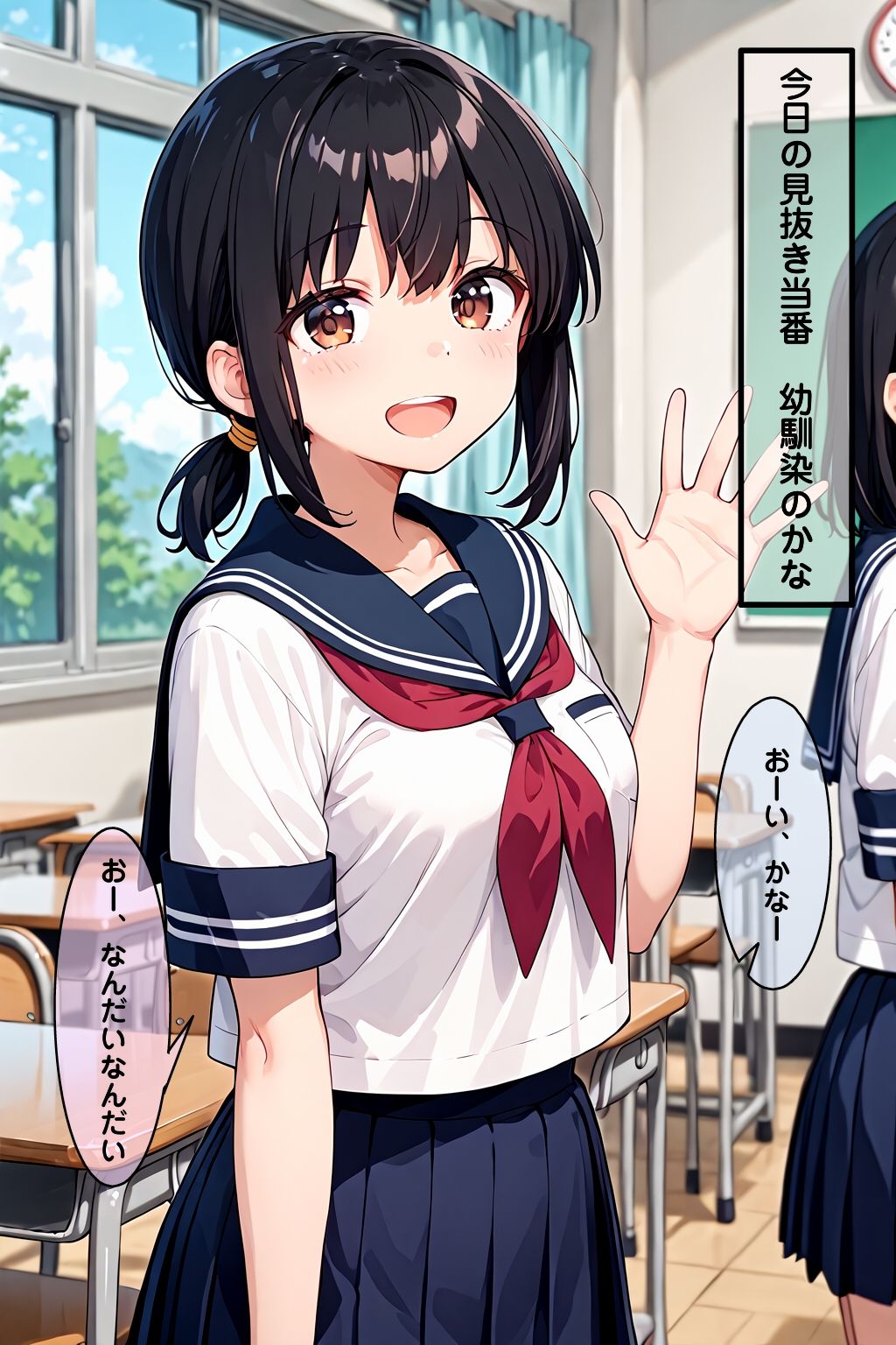 学校で見抜き制度が導入されたので幼馴染で見抜きしたお話 サンプル画像1