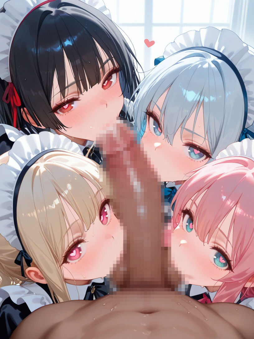 巨乳メイドとハーレムエッチ9 サンプル画像5