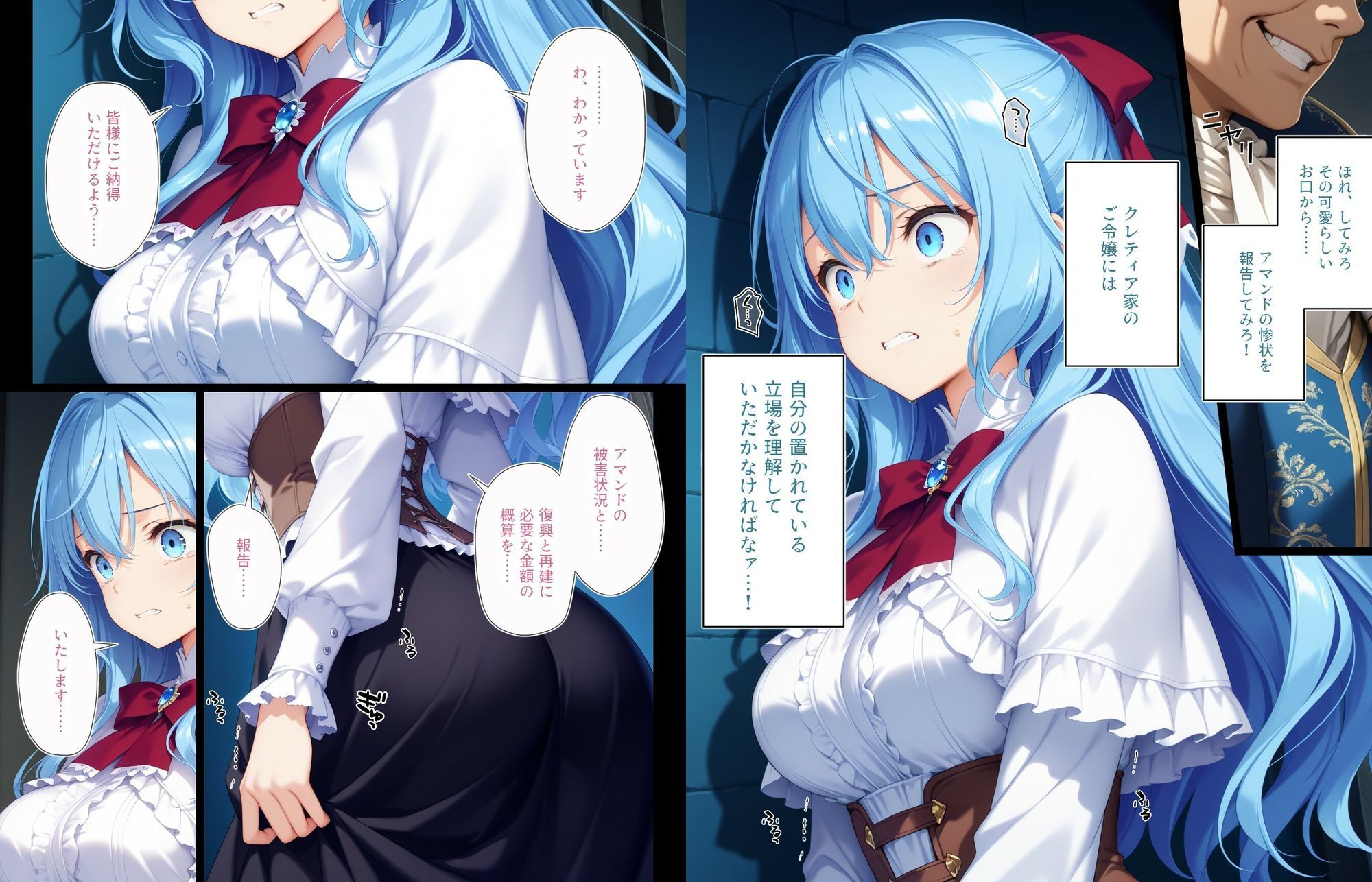 恥辱の淑女〜リーゼロッテ=ク〇ティアがアマンド復興のために処女を捧げる話〜【前編】 サンプル画像4