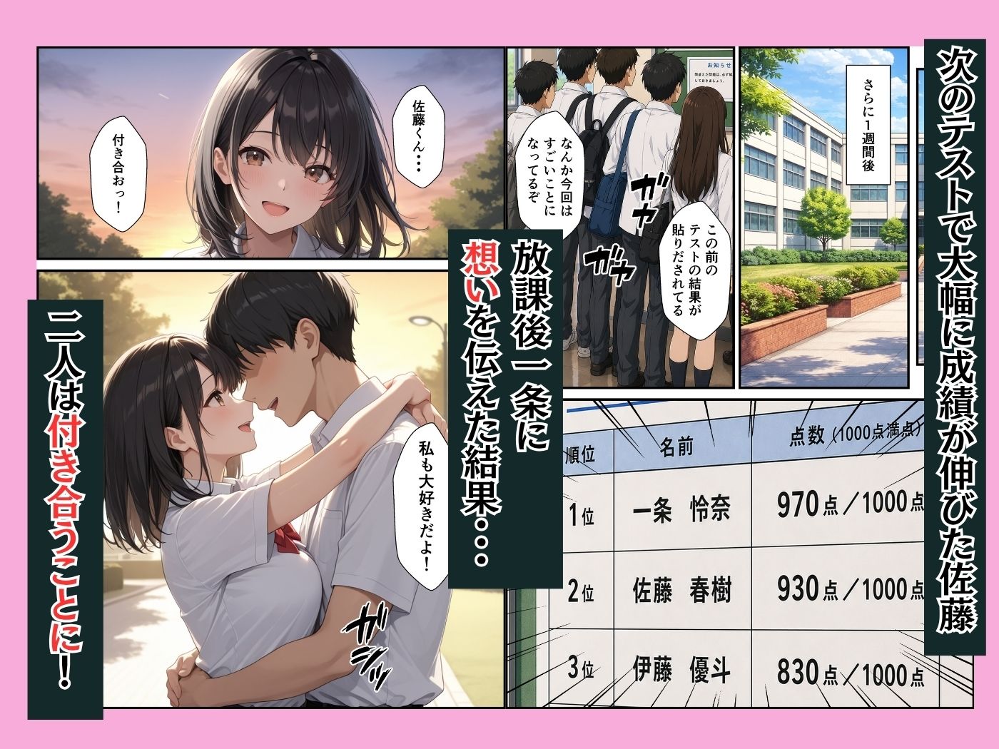 成績学年トップの生徒会長と成績中の下の冴えない俺が生ハメセックスできた話 サンプル画像8