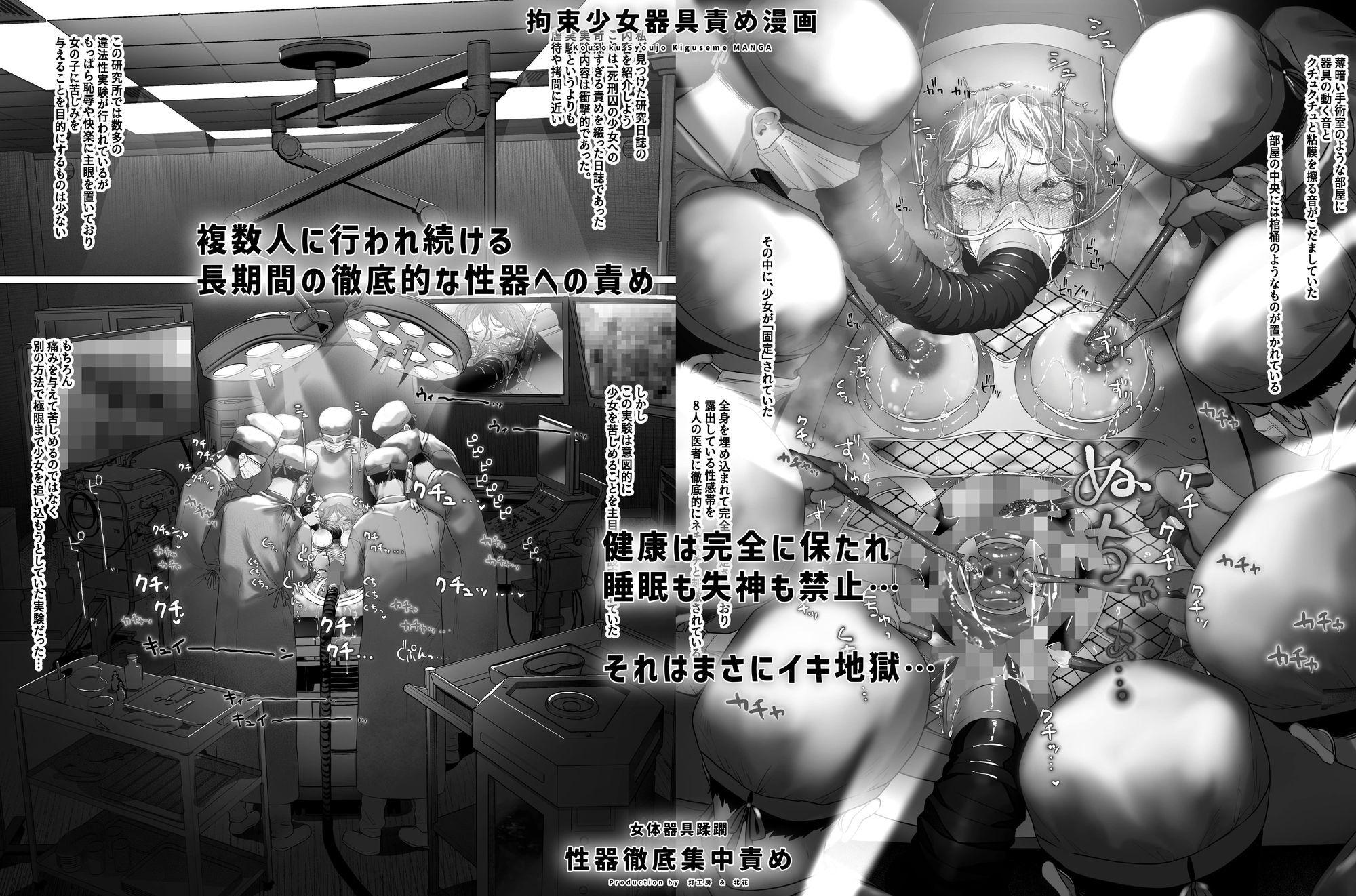 拘束少女器具責め漫画 女体器具蹂躙〜完全拘束少女/クリ肥大化実験/無限ディルド機械姦/性器徹底集中責めなど〜 サンプル画像6