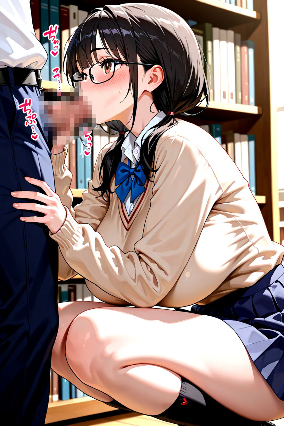 放課後、図書室、物陰で。 サンプル画像6
