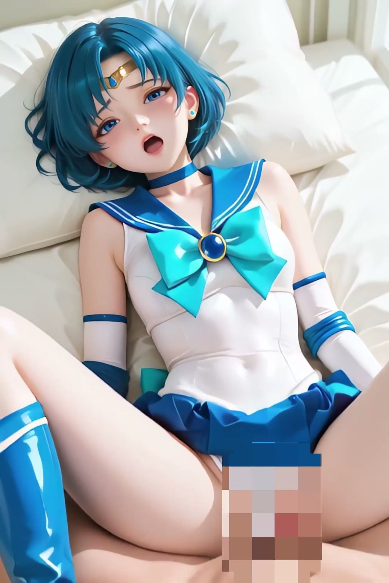 清楚なセー〇ー戦士を淫乱なデカチ〇中毒にする サンプル画像1