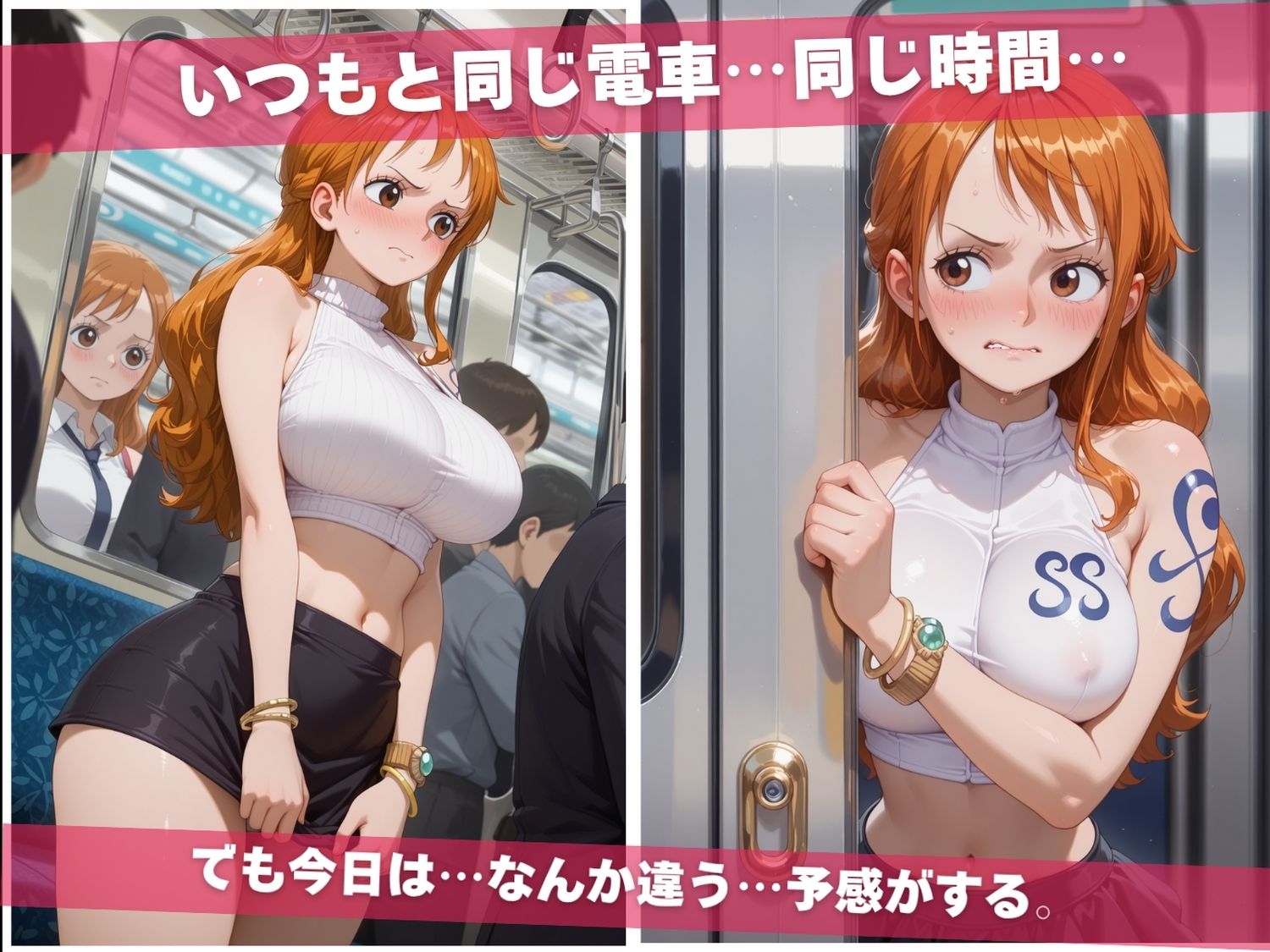 満員電車痴●地獄  〜●NEPIECE編〜 サンプル画像1