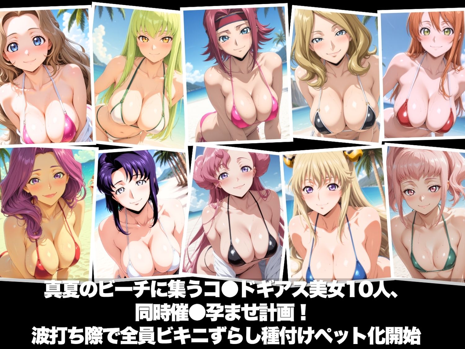 真夏の海辺で堕ちて 〜おじさんの虜になって妊娠するまで〜 コ●ドギアス編 サンプル画像1