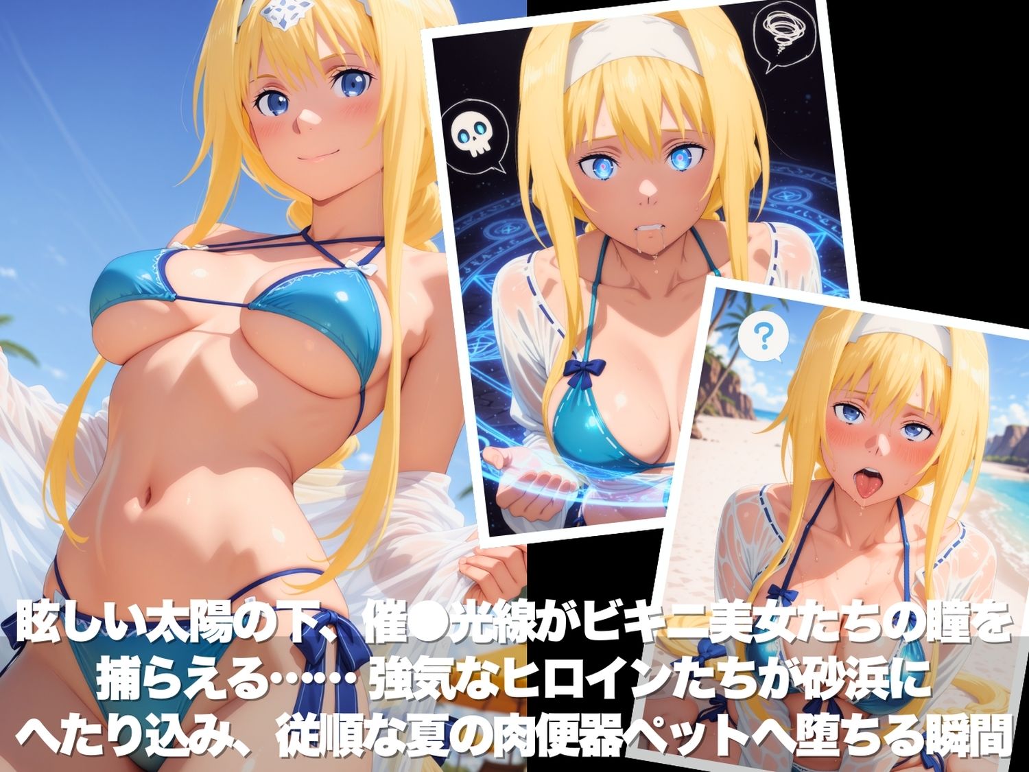 真夏の海辺で堕ちて 〜おじさんの虜になって妊娠するまで〜 ソ●ドアート・オンライン編 サンプル画像2