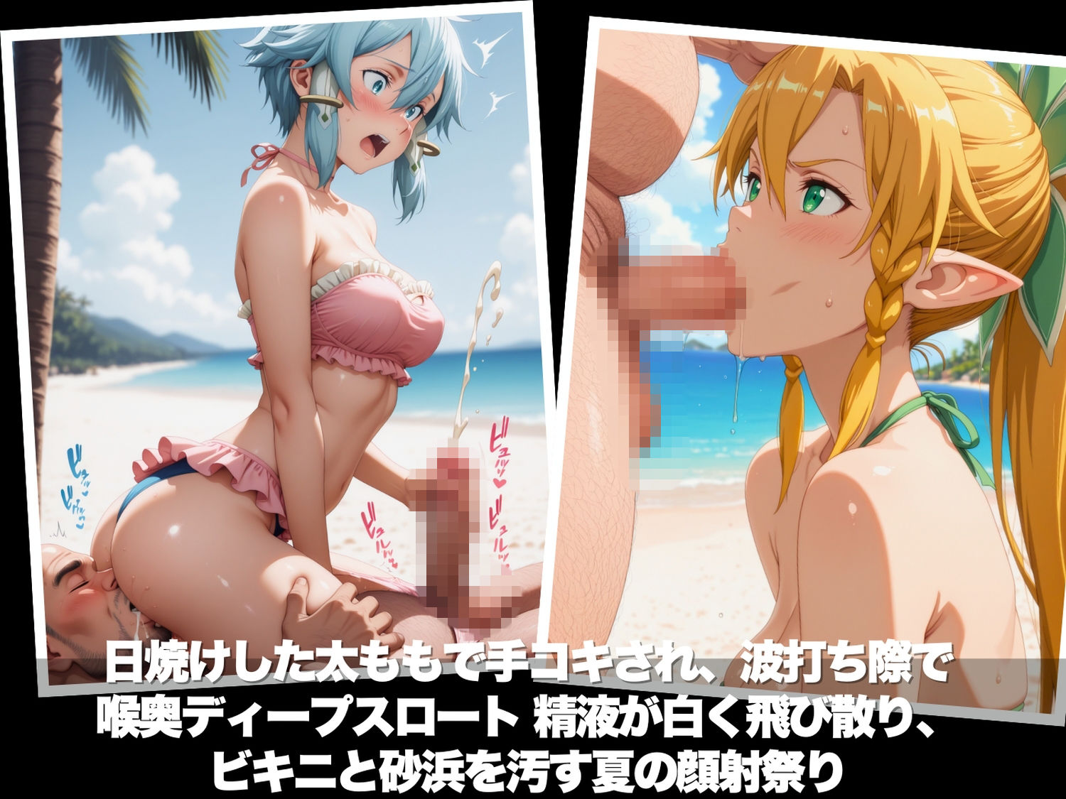 真夏の海辺で堕ちて 〜おじさんの虜になって妊娠するまで〜 ソ●ドアート・オンライン編 サンプル画像4