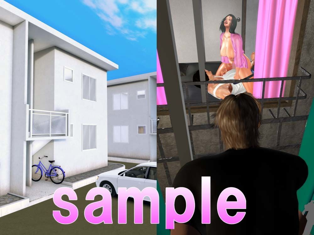 窓越しに覗き見たのは、 新妻が元カレと背徳の甘蜜に喘ぎまくる姿だった。 サンプル画像7