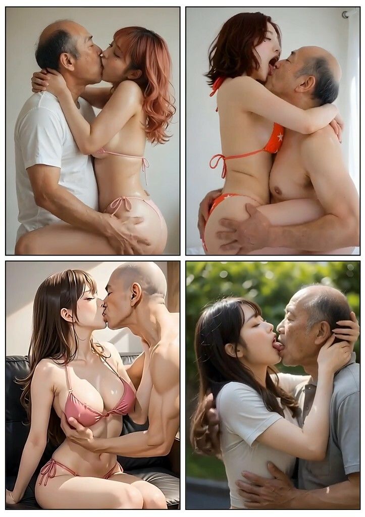 美女とおじさんのディープキス キス好き大集合♪3 サンプル画像4