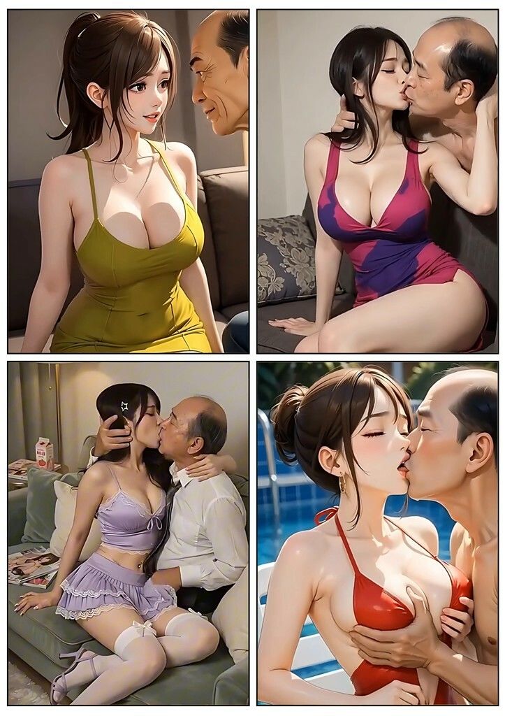 美女とおじさんのディープキス キス好き大集合♪3 サンプル画像9