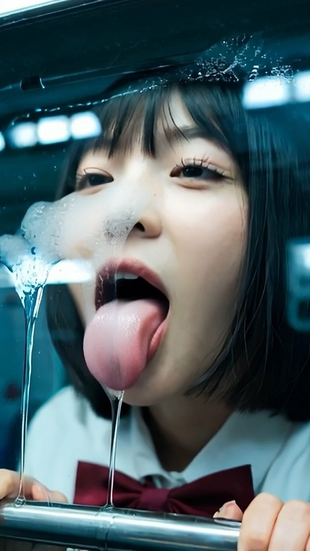 舌フェチ11 AI 電車女子2 サンプル画像1