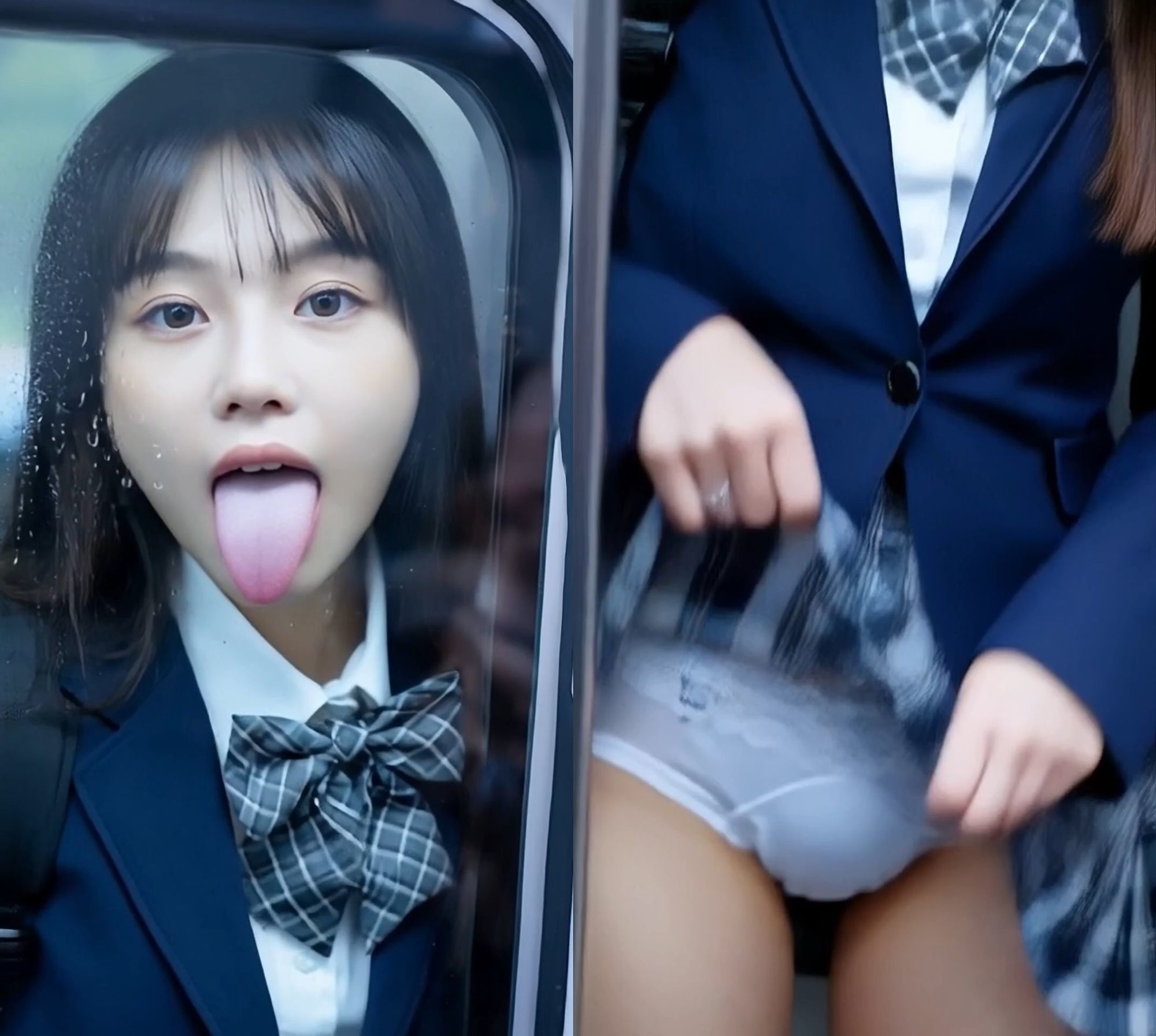 舌フェチ11 AI 電車女子2 サンプル画像8