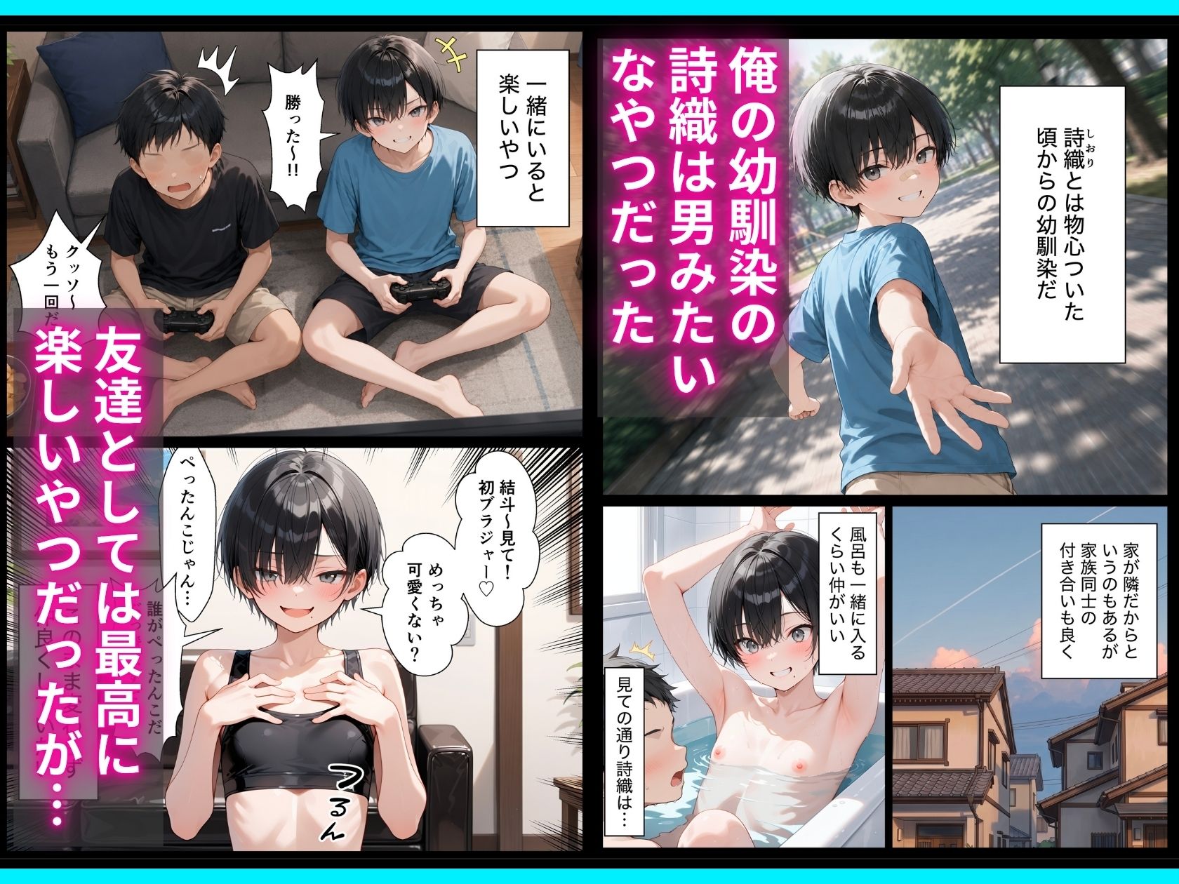 長身ボーイッシュ幼馴染との練習セックスは最高に気持ちいい  前編 サンプル画像1