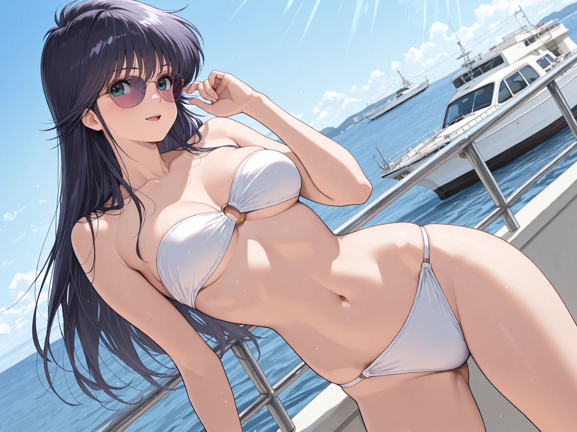AIイラストCG集136 鮎〇まどか ― 潮風に抱かれて ― サンプル画像4
