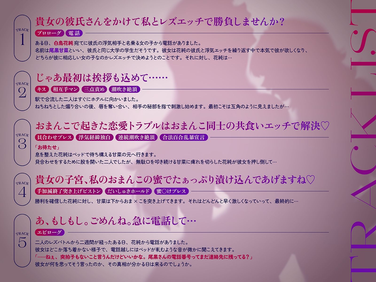 【NTR・レズバトル】あの子の純愛彼女マ×コは、私の地雷系浮気マ×コには勝てませんでした（はーと）【KU100】 サンプル画像5