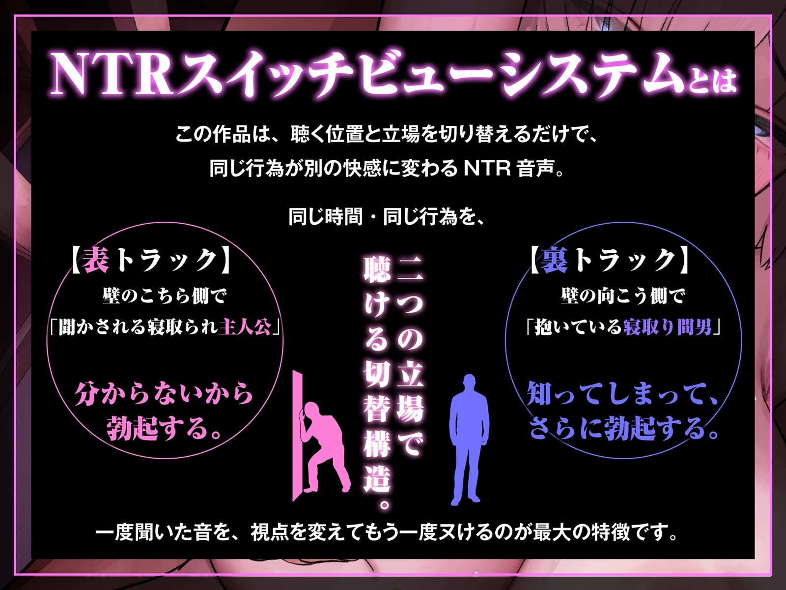 【NTR胸糞注意】壁越しに彼女のヘンな声がする。〜清楚な彼女が隣の部屋のヤリチンにドスケベセックスを仕込まれてしまう一部始終〜【壁越し×感傷マゾ】 サンプル画像5