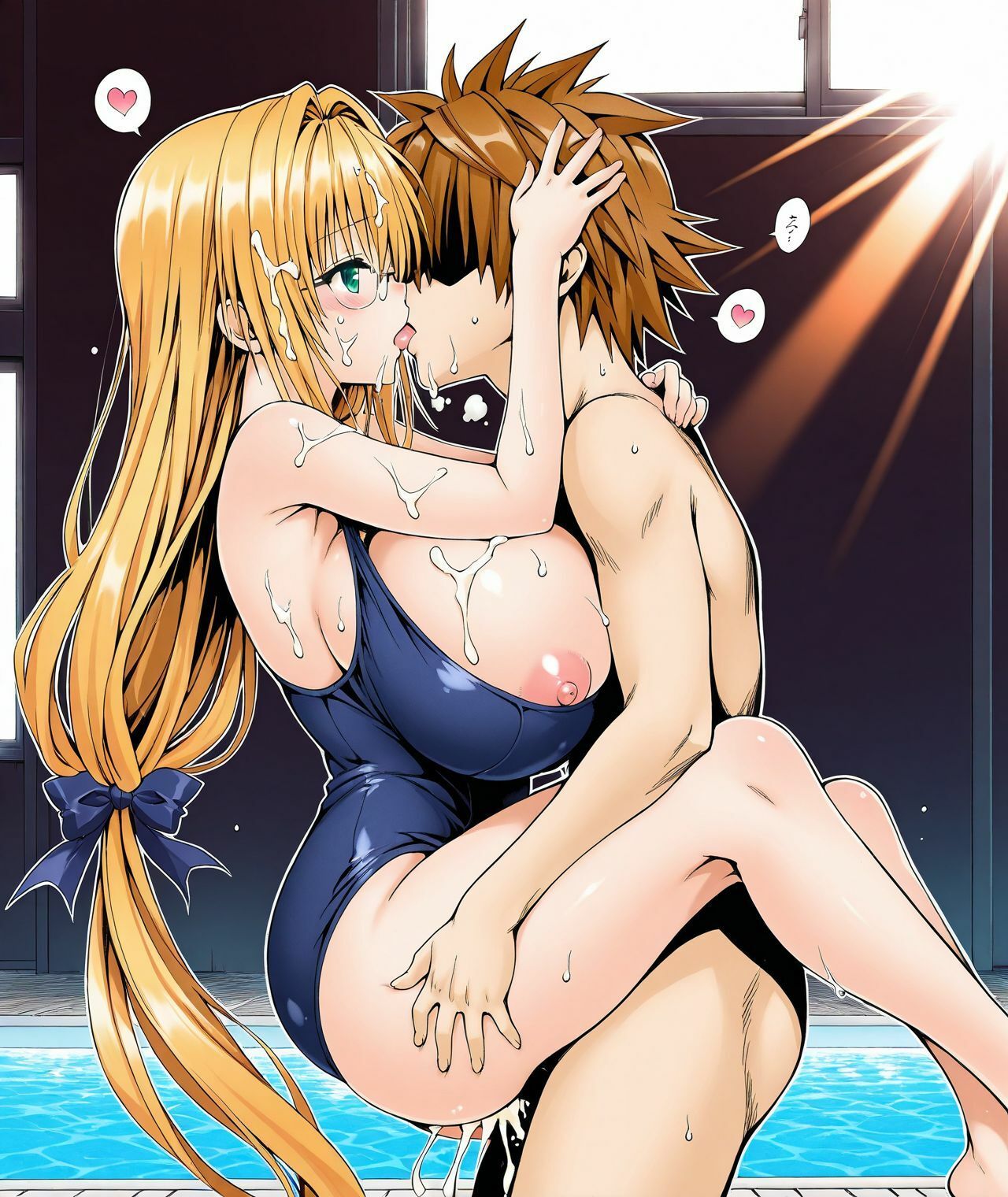 【アクシデンTo LOVE】【CG集TLT1対応】【スク水】金髪巨乳ドジっ子天然美人教師ティア先生と学校のプールでスク水ラブラブあまあまエッチ サンプル画像7