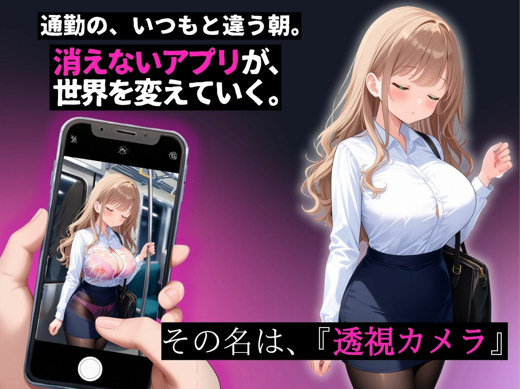 【スマホ対応】透視×時間停止 止まらない欲望と止まった時間〜通勤OL編〜 サンプル画像1