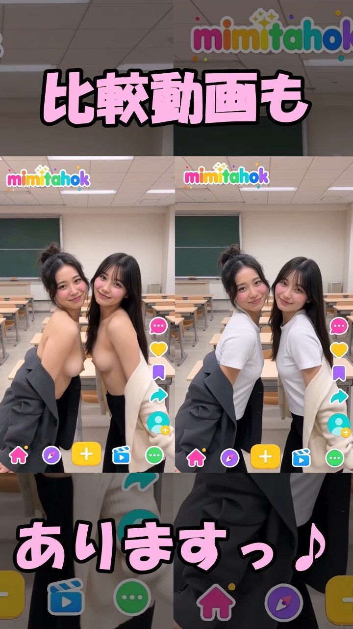 えっちとっく 着衣と脱衣のダンス比較 サンプル画像4