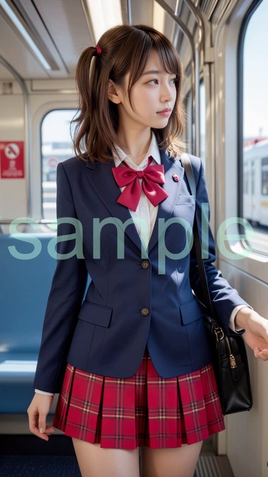 お触り痴〇電車 制服編 サンプル画像1