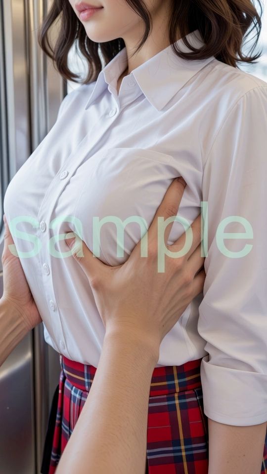 お触り痴〇電車 制服編 サンプル画像2