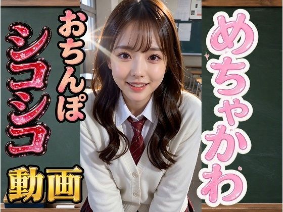 めちゃかわおち○ぽ美女が教室でシコシコ サンプル画像1