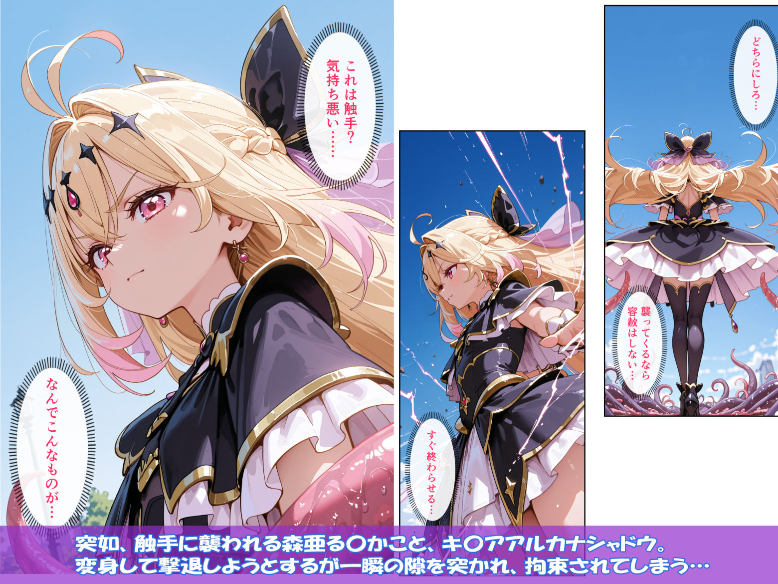 キ〇アアルカナシャドウ 大衆の前で快楽堕ち サンプル画像1