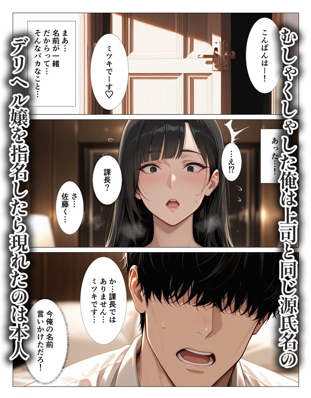 クール系上司がデリヘル嬢だったので爆乳吸って中出しした話 サンプル画像2