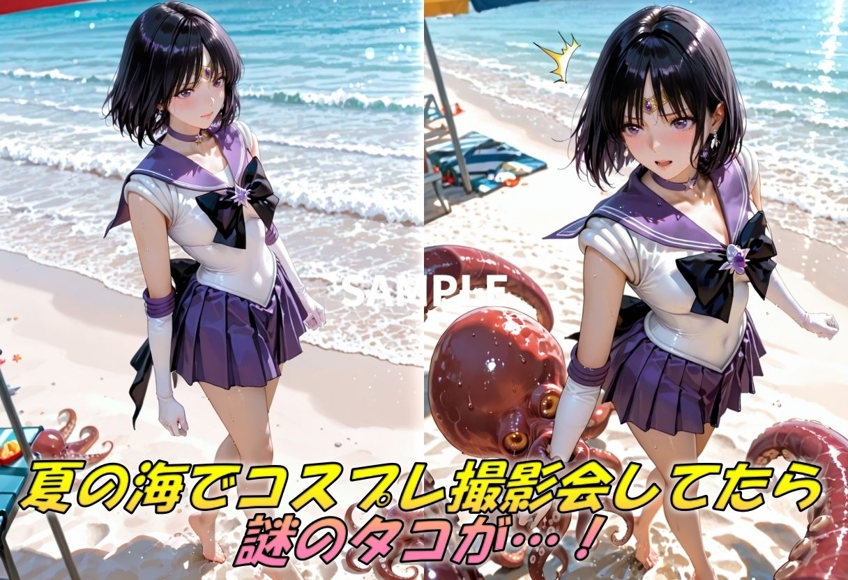 コスプレの可愛さに釣られて現れたタコに襲われてイクッ サンプル画像1