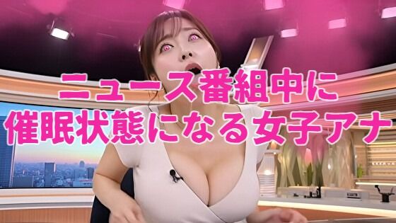 ニュース番組中に催●状態になる女子アナ サンプル画像1