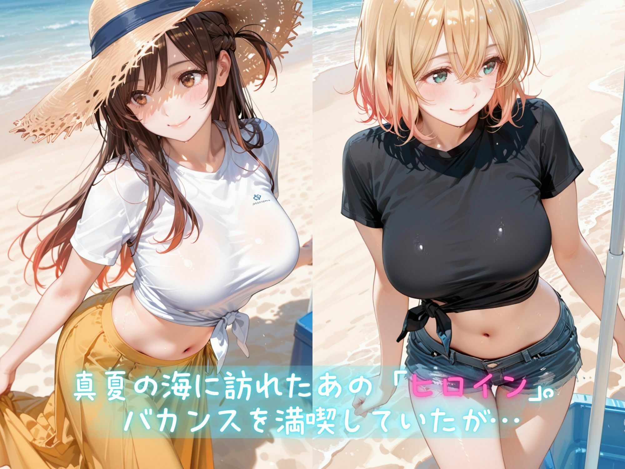 メス堕ちヒロイン  〜 ち●る＆ま● 夏の海編 〜 サンプル画像2