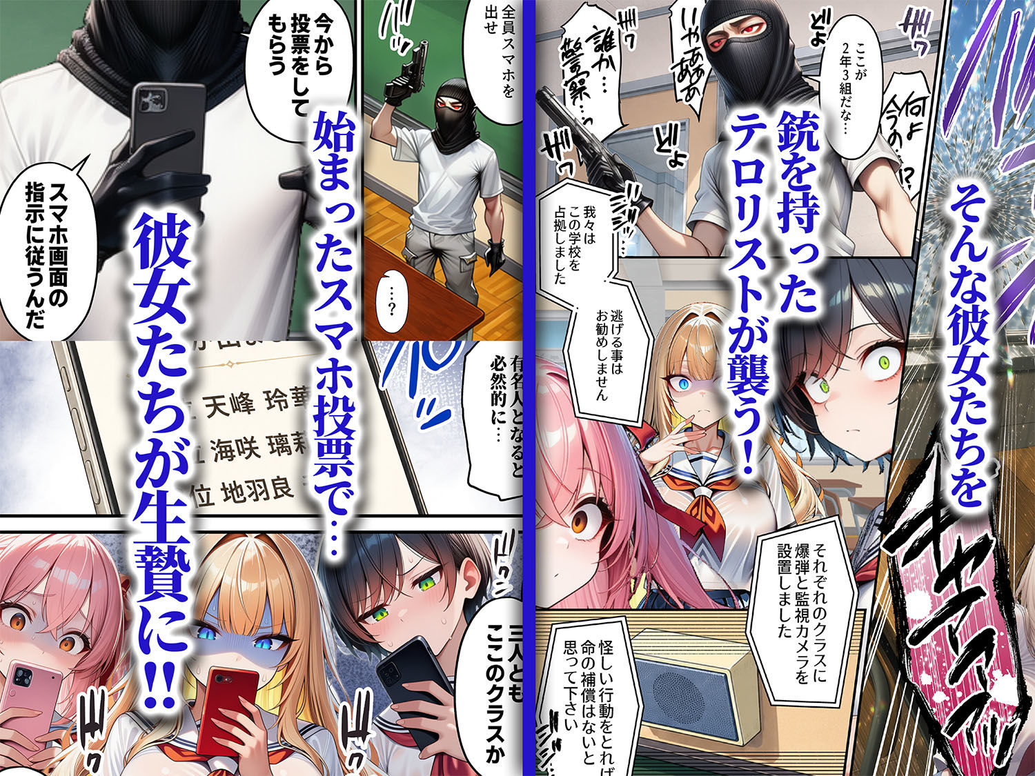人質ライブ配信2 学園投票編 一軍女子がクラスのおもちゃ サンプル画像2