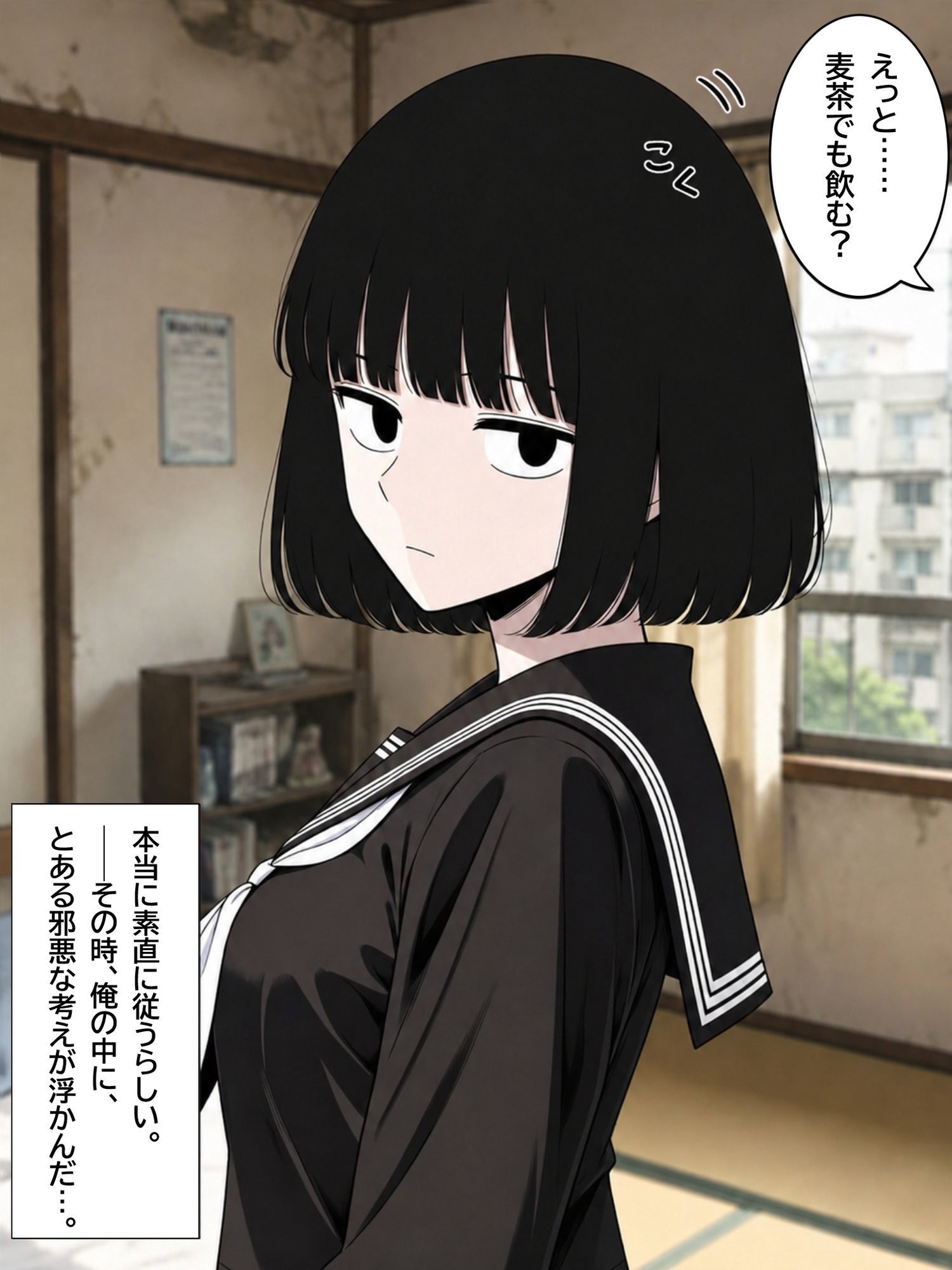 俺の家に宗教勧誘に来た同級生の無口な女子に無責任中出しして孕ませる。 サンプル画像4