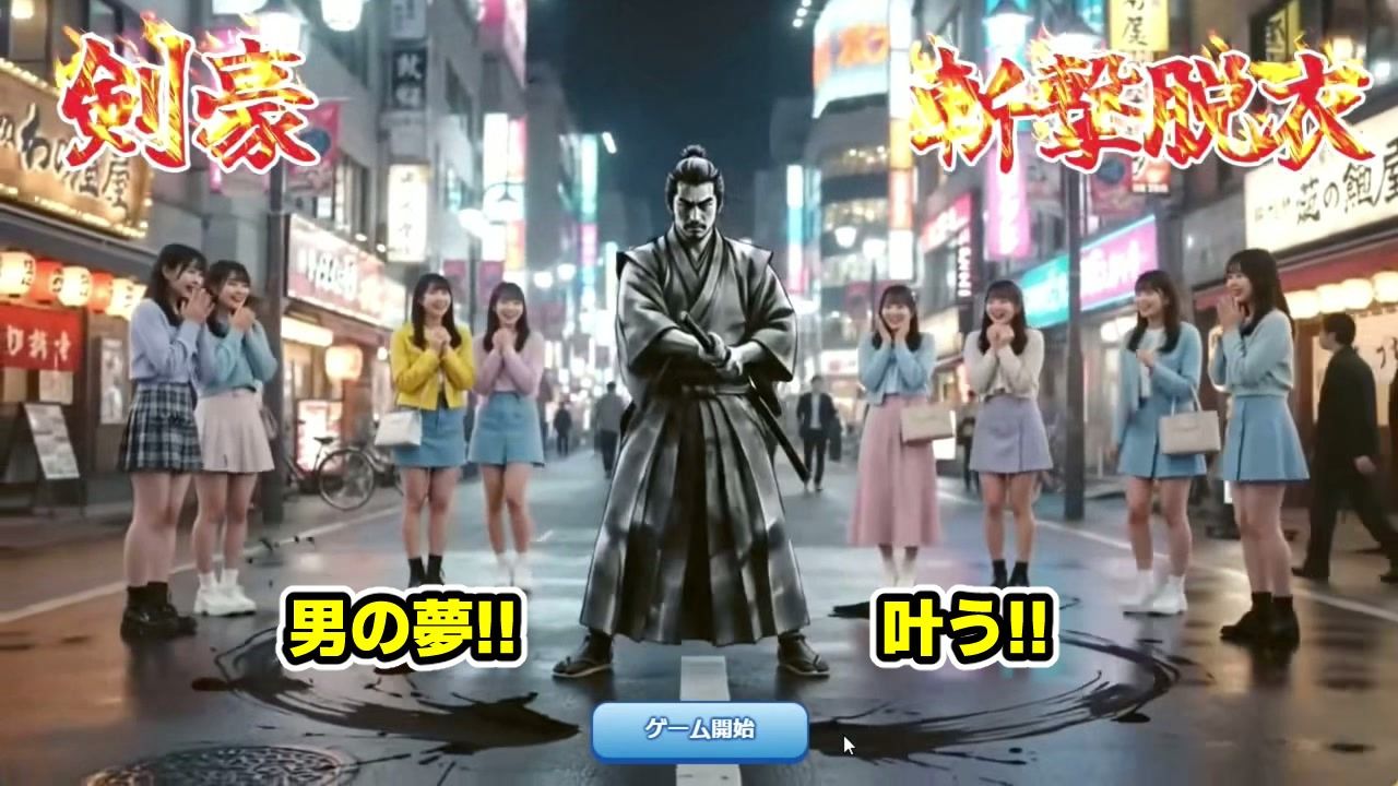 剣豪・斬撃脱衣ゲーム 111人斬り！！ 〜即ハメ無許可中出し精液量10000倍〜 サンプル画像1