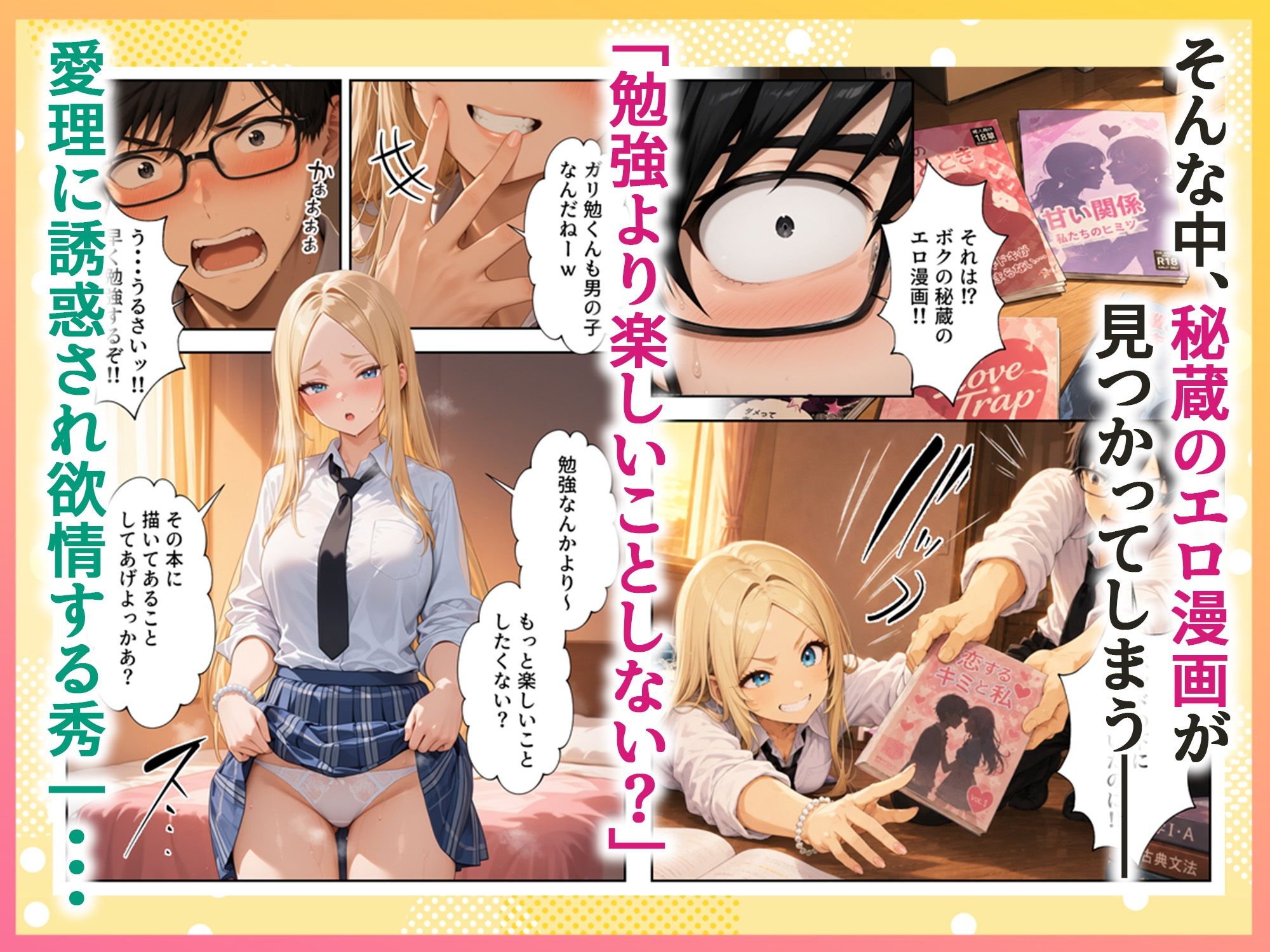 勉強嫌いな1軍ギャル達とデカチンがり勉くん サンプル画像3