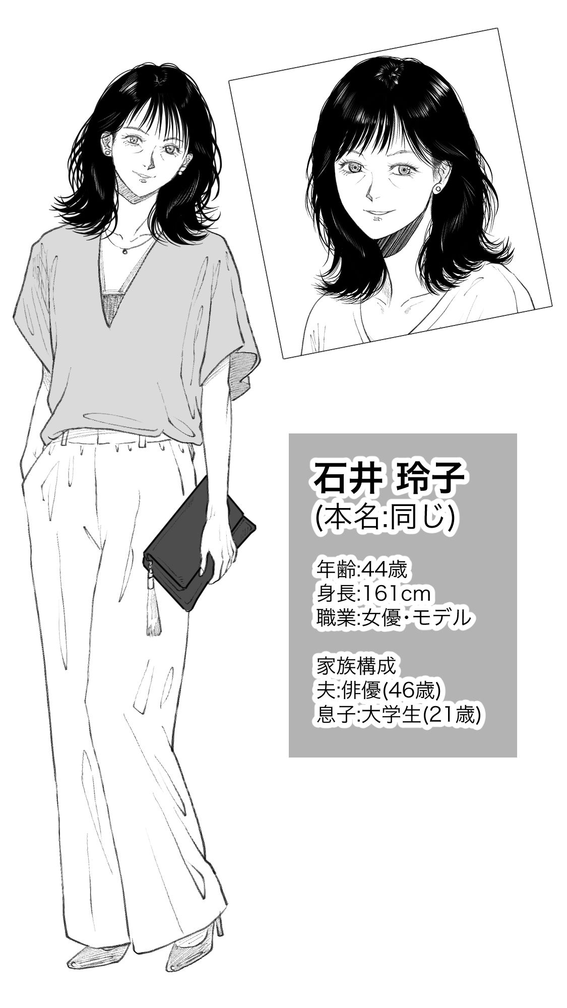 女優・石井玲子（44歳）の不倫〜息子と同い年の若手俳優と不倫をした美人女優についての下劣な噂話〜 サンプル画像1